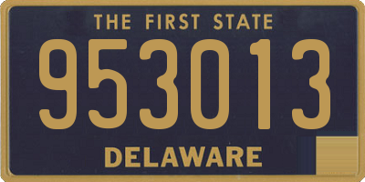 DE license plate 953013