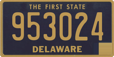DE license plate 953024