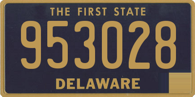 DE license plate 953028