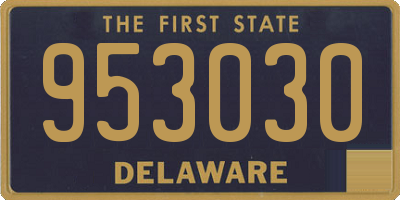 DE license plate 953030
