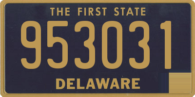 DE license plate 953031