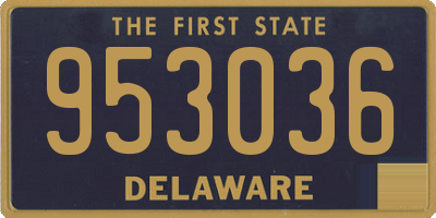 DE license plate 953036