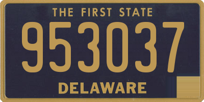 DE license plate 953037