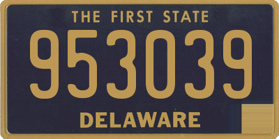 DE license plate 953039