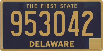 DE license plate 953042