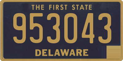 DE license plate 953043