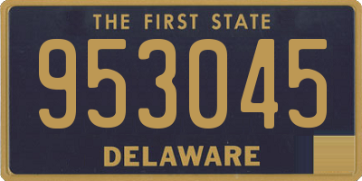 DE license plate 953045