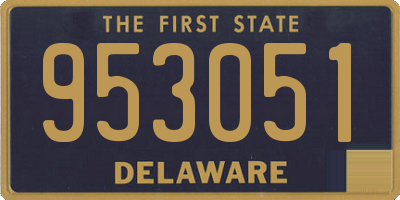 DE license plate 953051