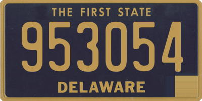 DE license plate 953054