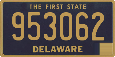 DE license plate 953062