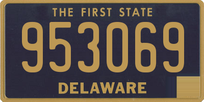 DE license plate 953069