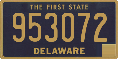 DE license plate 953072