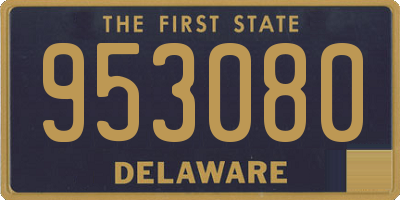 DE license plate 953080