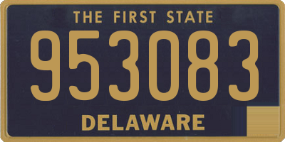 DE license plate 953083