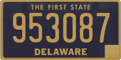 DE license plate 953087