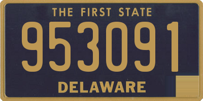 DE license plate 953091