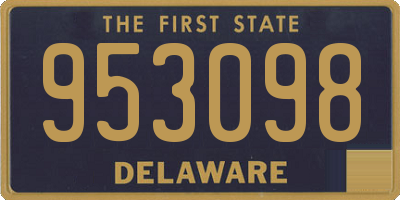 DE license plate 953098