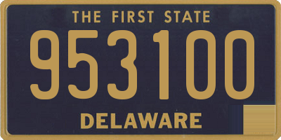 DE license plate 953100