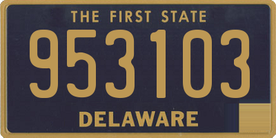 DE license plate 953103