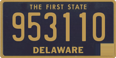 DE license plate 953110