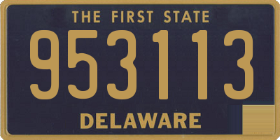 DE license plate 953113