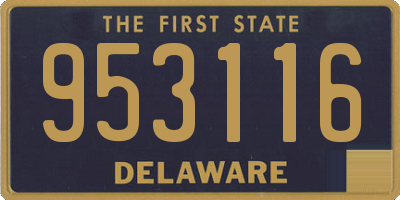 DE license plate 953116