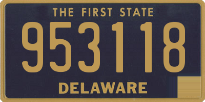 DE license plate 953118