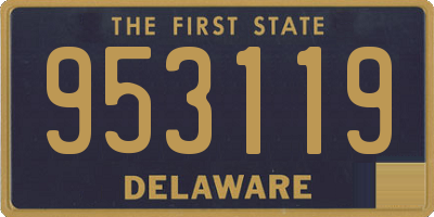DE license plate 953119