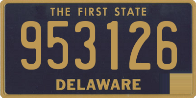 DE license plate 953126