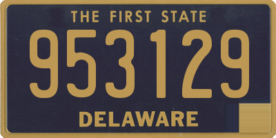 DE license plate 953129
