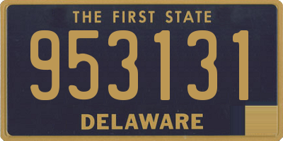 DE license plate 953131