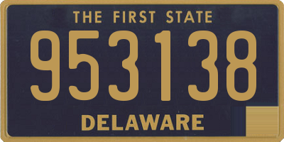 DE license plate 953138