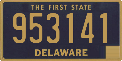 DE license plate 953141