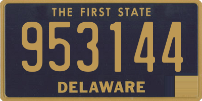 DE license plate 953144