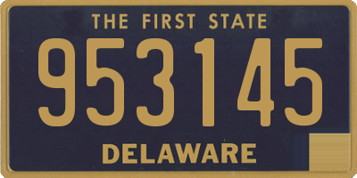 DE license plate 953145