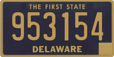 DE license plate 953154