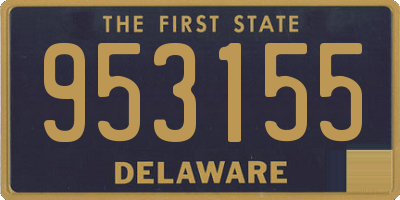 DE license plate 953155