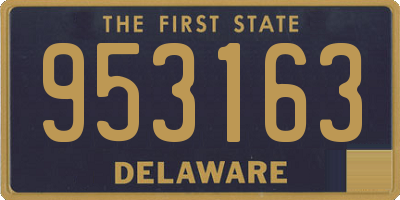 DE license plate 953163