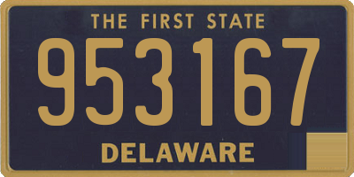 DE license plate 953167