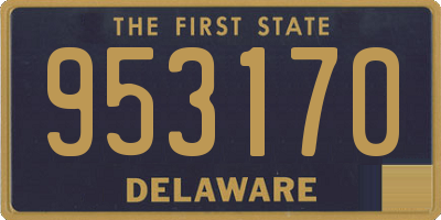 DE license plate 953170