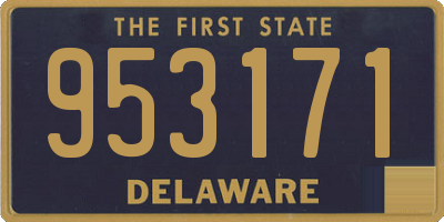 DE license plate 953171