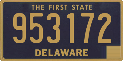 DE license plate 953172