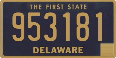 DE license plate 953181