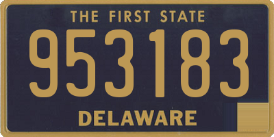 DE license plate 953183