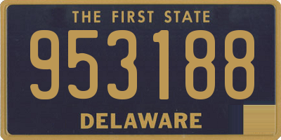 DE license plate 953188