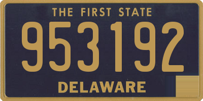 DE license plate 953192