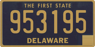 DE license plate 953195