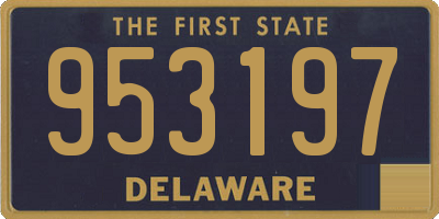 DE license plate 953197