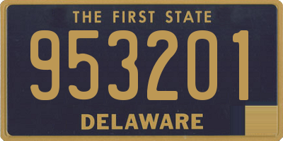 DE license plate 953201
