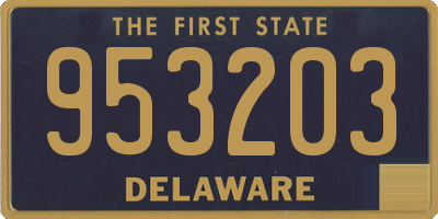 DE license plate 953203